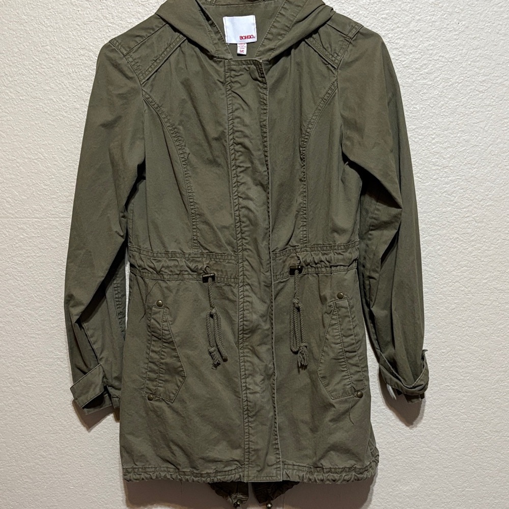 3/$15. BONGO Olive Utility Jacket with Hood
